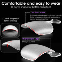 Gellen Soft Gel Toenail Tips, 12 Sizes Full Cover Press On Toenails, 300pcs Matte Short Square Fake Toe Nails Easy Handle for Fast Pedicure