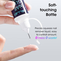 Gellen Nail Glue Remover, 20ML Needle Nozzle Non-Acetone Gel Nail Glue Remover for Press On Nails, Easy Remove Solid Nail Glue Gel On Fake Nail Tip
