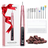 Gellen Cordless Electric Nail Drill, 11 in 1 Professional Nail File Kit, Rechargeable Pedicure Manicure Nail Drill Kit 35000 RPM Portable Efile Set