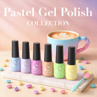 Gellen Gel Nail Polish Set of 6 Same Color Same Bottle Purple Pink Green Macaron Glossy Gel Polish, Soak off Gel Nail Kit for DIY Home Gel Manicure Set for Nail Art