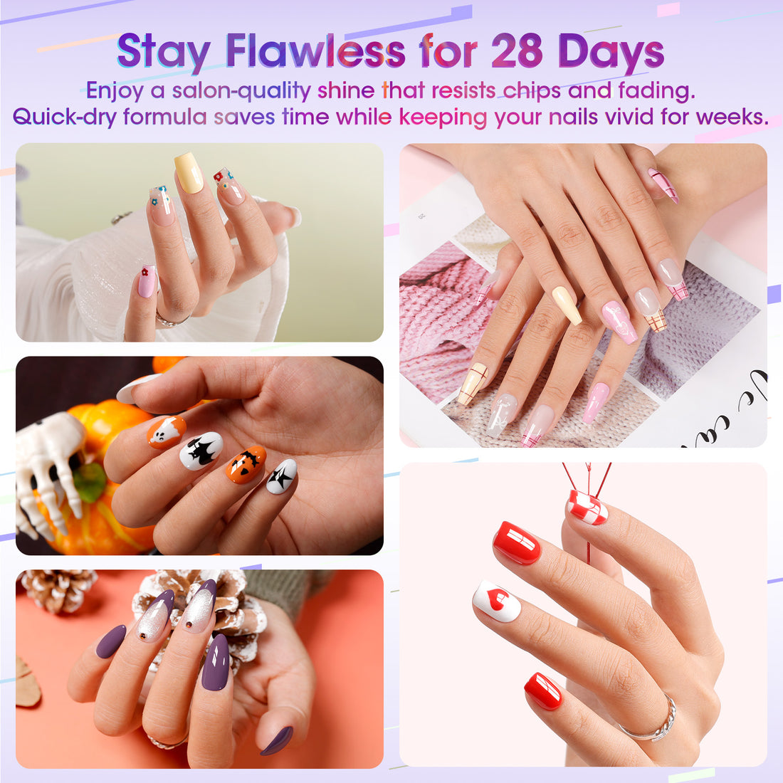 Gellen 71Pcs Gel Nail Polish Kit with 54W UV Light, 32Colors Mist & Sparkle All Seasons Hema-Free Gel Polish Set with 5pcs Functional Gel Top Base Coat, Nail Art Salon Manicure for Women