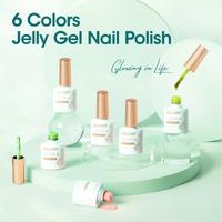 Gellen Gel Nail Polish Kit, 6Pcs Colors Rainbow Neon Gel Polish Set, Yellow Green Blue Orange Soak Off Nail Lamp Gel Polish Set, Gifts for Girls