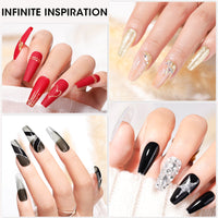 Gellen Glitter Gold&Sliver Gel Polish, Metal Platinum Reflective Painting Gel for Nails Drawing French-tip Floral Painted Liner Soak off UV/LED Cured for Salon DIY Nail Art