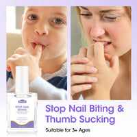 Gellen Nail Biting Treatment for Kids & Adults, Anti Nail Biting Polish with Bitter Taste, Thumb Sucking Deterrent & Nail Repair Treatment, Clear Nail Strengthener 15ML
