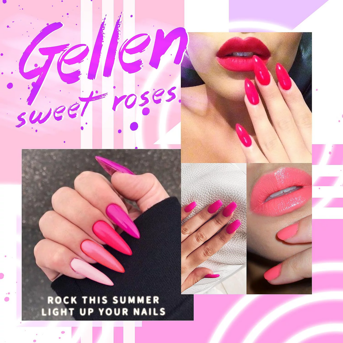 Gellen 12 Colors Bright and Pastels Gel Nail Polish Starter Kit - with 72W UV/LED Nail Lamp