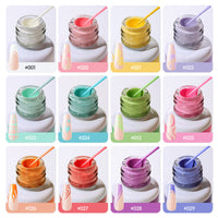 Gellen Gel Liner Nail Polish, 12 Colors Sweet Candy Girly Color Nail Art Gel Nail Polish Set, Gel Polish Soak Off UV Cure Gel Built Thin Nail Brush Christmas Gifts for Women