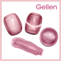 Gellen Cat Eye Gel Nail Polish, 18ml Gel Polish with Magnet Stick, Magnetic Shimmer Glitter Holographic Nail Polish Soak Off LED Gel for Nail Art DIY, Rose Pink