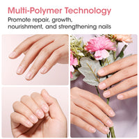Gellen 15ml Nail Strengthener, Air Dry Clear Finish Nail Growth Strengthener for Thin Weak and Damaged Nails Repair Solution with Protein Keratin Calcium Nourish Nail Care Treatment, Sakura Scented