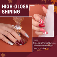 Perfect Summer Gel Nail Polish, 12 Colors Gel Polish Classic Full Color Soak Off UV Nail Polish Gel, Manicure DIY Salon Nail Art Gift for Women Girls