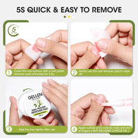 Gellen Acetone Free Nail Polish Remover Pads, 140Pcs Remover Wipes for for Acrylic Nails, Non-Acetone Travel Wets Bulk Set for Clearing Nail Lacquer Supplies, Jasmine Scent