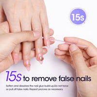 Gellen Nail Glue Remover, Gel Nail Glue Remover for Press On Nails, Easy Remove Solid Nail Glue Gel On Fake Nail Tips, 60ML
