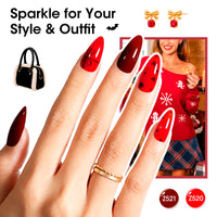 Gellen Quick Dry Nail Polish, 6Colors Red Wine Gradient Warm Collection Regular Nail Polish Set No UV Light Needed for Finger Toe & Fake Nails Home Salon DIY Nail Art