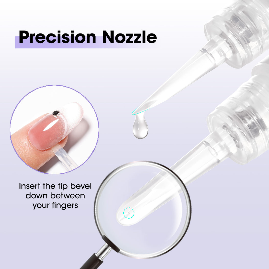 Gellen Nail Glue Remover Pen, 2Pcs 3ml Nail Glue Remover for UV Nail Glue Press on Nails, Click Remover Pen Design and Remove for Fake Nails Tips, Alcohol Acetone Free Fast Remove Gel Glue