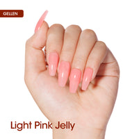 Gellen Nude Gel Nail Polish and Pastel Pink Gel Polish, 10ml Sparkle Silver Nail Polish Soak Off No Wipe UV Gel for Nail Art Salon Manicure DIY, Christmas Gifts for Women