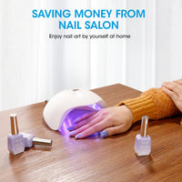 Gellen 54W UV Nail Lamp with Auto Sensor LCD Display, 3 Timers LED Nail Lamp for Cure Gel Polish, 18 Beads Fast Curing Nail Dryer, Salon Home Use, White