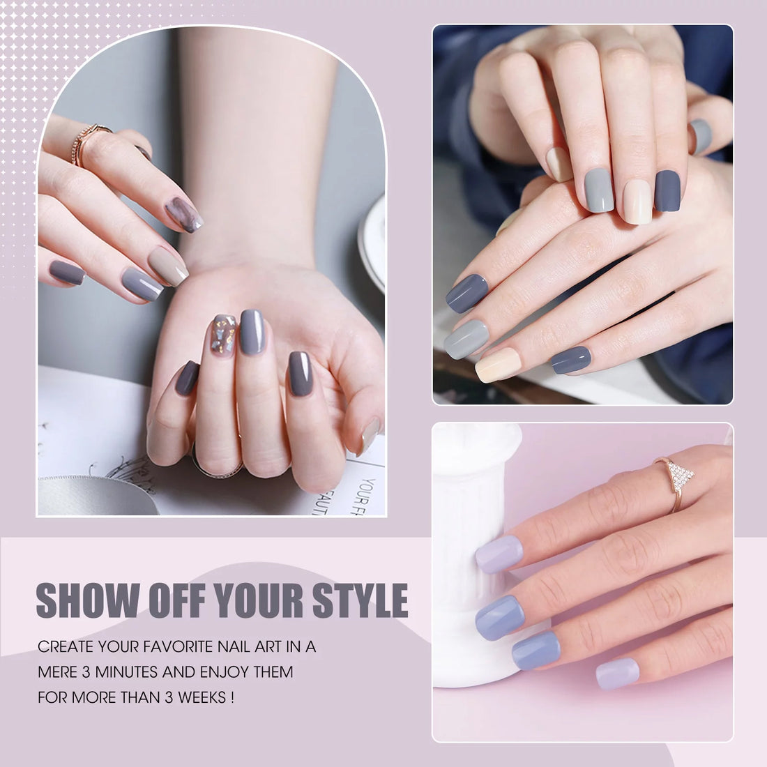 Perfect Summer Gel Nail Polish, 12 Colors Gel Polish Classic Gray Nude Black Soak Off UV Nail Polish Gel, Manicure DIY Salon Nail Art Gift for Women Girls