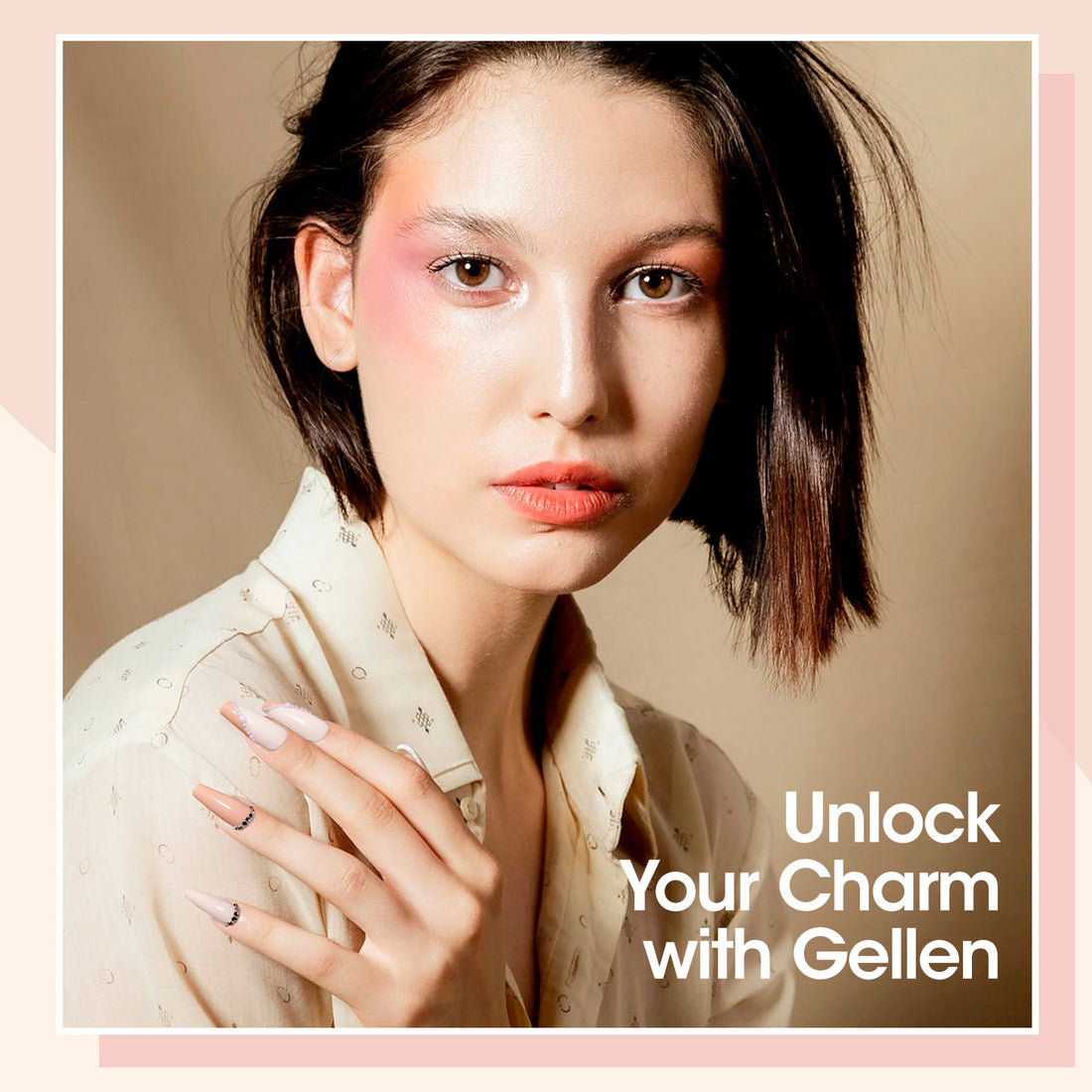 Gellen Nude Gel Nail Polish, 6 Colors Pink Nude Gel Polish Set Skin Tones Neutral Soak Off Nail Gel Kit for All Seasons Nail Art Home Diy Manicure