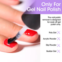 Gellen Gel Nail Polish Remover Kit, Gel Polish Remover for Nails in 3-5 Minutes, Gel Polish Remover for Nails Strengthener Quick Effective Removal, 2Pcs 15ML