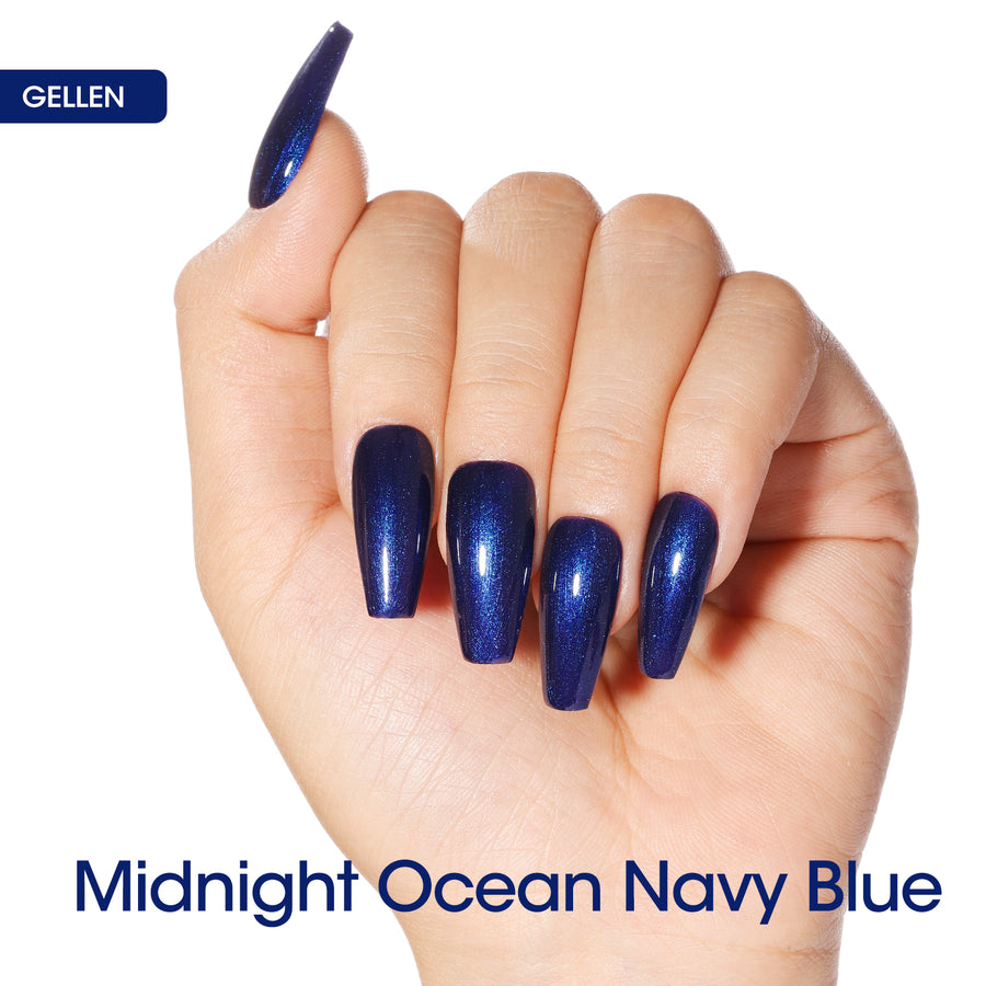 Gellen White Gel Nail Polish and Shimmer Blue Gel Polish, 10ml Sparkle Silver Nail Polish Soak Off No Wipe UV Gel for Nail Art Salon Manicure DIY, Christmas Gifts for Women