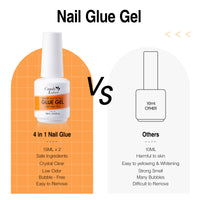 Candy Lover 15ML Nail Glue Gel for Nail Tips, UV Lamp Needed Clear Nail Gel As Base Gel, As Rhinestone Glue, As Nail Tips Glue for Press on Acrylic and False Nails