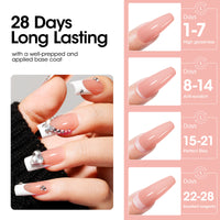Gellen Poly Gel Nail Extension Gel, 60g Peachy Nude Builder Nail Gel Long Lasting Trendy Nail Art Design for Salon Manicure Beginner Easy DIY