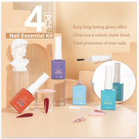 Perfect Summer Gel Top Coat and Base Coat Nail Polish with Nail Strengthener Gel Set, No Wipe UV LED Soak Off Nail Gel Polish, Shiny Glossy Clear Matte Finish, Top Coat Base Coat Manicure