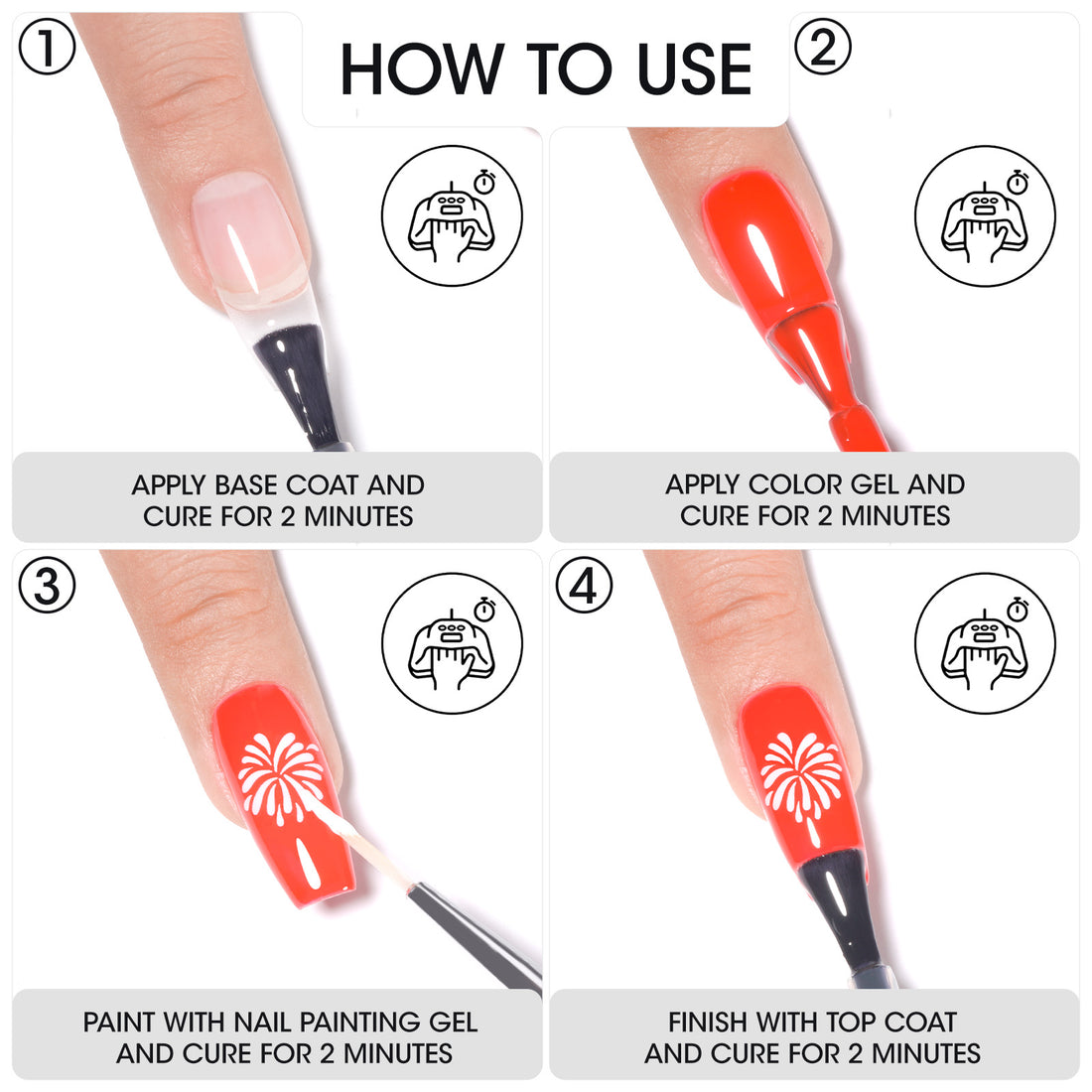 Gellen Black & White Nail Painting Gel, Metal Platinum Reflective Painting Gel Polish for Nails Drawing French-tip Floral Painted Liner Soak off UV/LED Cured for Salon DIY Nail Art