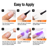 Candy Lover 15ML Nail Glue Gel for Nail Tips, UV Lamp Needed Clear Nail Gel As Base Gel, As Rhinestone Glue, As Nail Tips Glue for Press on Acrylic and False Nails