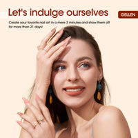 Gellen Nude Gel Nail Polish and Pastel Pink Gel Polish, 10ml Sparkle Silver Nail Polish Soak Off No Wipe UV Gel for Nail Art Salon Manicure DIY, Christmas Gifts for Women