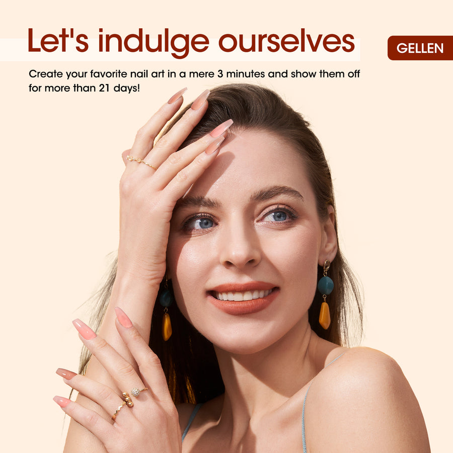 Gellen Nude Gel Nail Polish and Pastel Pink Gel Polish, 10ml Sparkle Silver Nail Polish Soak Off No Wipe UV Gel for Nail Art Salon Manicure DIY, Christmas Gifts for Women
