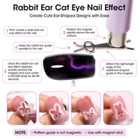 Gellen Cat Eye Magnet for Nails, Magnetic Nail Tool Kit with Double Ended Magnet Pen, Ball Magnets & French Tip Guide Plate for Cat Eye Gel Polish Nail Art