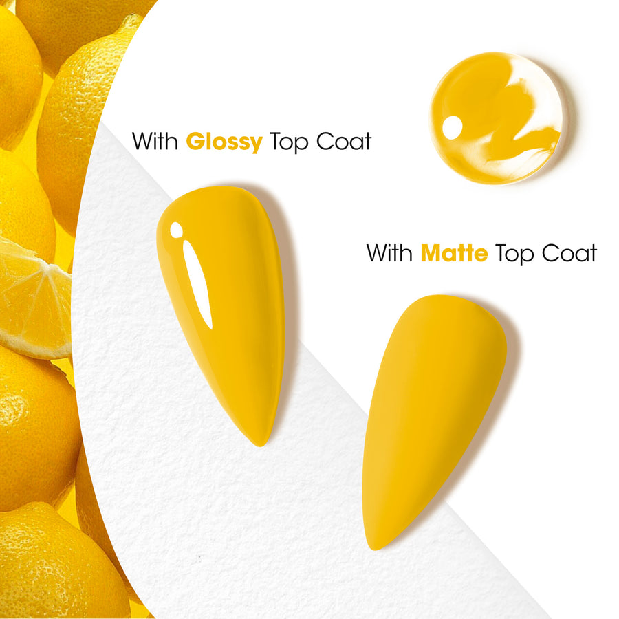 Gellen Gel Nail Polish, 18ml Yellow Nail Polish Soak Off UV LED Nail Gel Polish Nail Art Manicure Salon at Home DIY Gel, Christmas Gifts for Women Girls