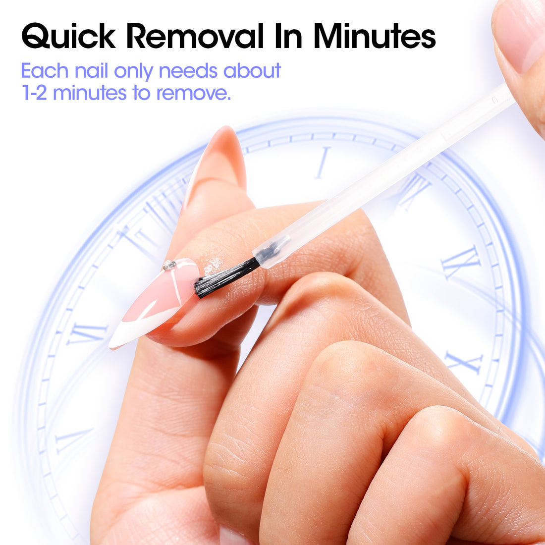 Gellen Nail Glue Remover for Press on Nails, 50ml Acetone-free Gentle Nail Glue Remover for Quick Dry Strong Nail Glue & Nail Polish & Fake Nail Tips Remover