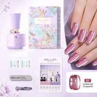 Gellen One Step Cat Eye Gel Nail Polish, 5-in-1 Magnetic Gel Polish Set, UV Lamp Needed Cured, No Base Top Needed, DIY Manicure for Women Beginners, 07 Sheer Dusty Berry