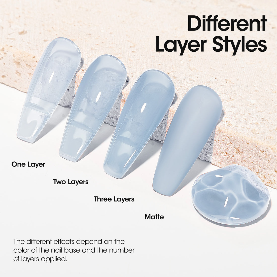 Gellen Jelly Gel Nail Polish, 18ML Sheer Sky Blue Gel Polish UV Light Soak off Translucent Nail Polish Salon Manicure DIY Nail Art, Christmas Gifts for Women Girls