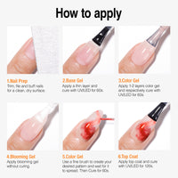 Candy Lover Blooming Gel, 15ml Clear UV/LED Blossom Nails Gel Polish for Spreading Effect Marble Natural Stone Watercolor Floral Print, Soak off DIY Nail Art Gift for Women