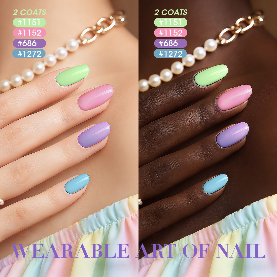 Gellen Gel Nail Polish Set of 6 Same Color Same Bottle Purple Pink Green Macaron Glossy Gel Polish, Soak off Gel Nail Kit for DIY Home Gel Manicure Set for Nail Art