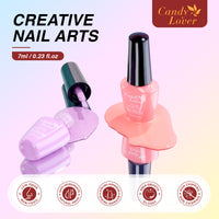 Candy Lover Gel Nail Polish Kit, 12 Colors Macaron Collection Nail Gel Kit with Greeting Card & 72W UV Nail Lamp, Salon Quality Long-lasting Gel Polish Set, Gift for Girl Women DIY Manicure