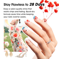 Gellen 24Pcs Gel Nail Polish Set, 20Colors Classic Vibrant Gel Polish with Base Coat & Glossy Matte Cateye Top Coat, HEMA TMPTA TPO 3-Free Red Pink Green White UV Cured Soak off Nail Kit for Women