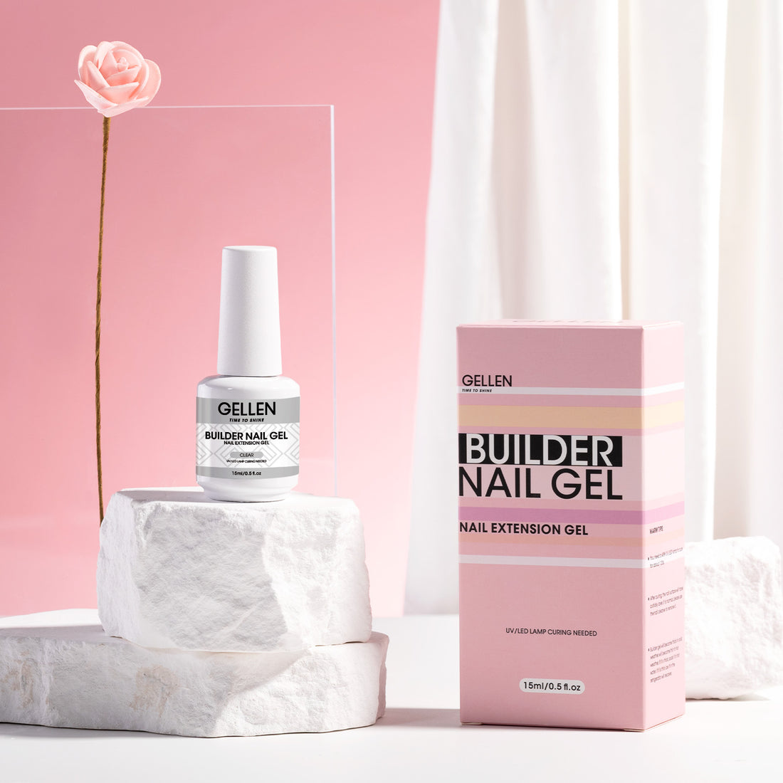 Gel Building Powder Gellen Builder Nail Gel, 9 in 1 Clear Gel Builder for Nail Thickening ...