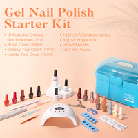 Candy Lover Gel Nail Polish Kit with UV Lamp, Natural Quick Dry Longer-lasting Nail Polish Sets, 15 Colors Gel Polish Starter Kit, Nail Polish Kit Gel Nail Polish Sets Gift Girl Teen Lady Women