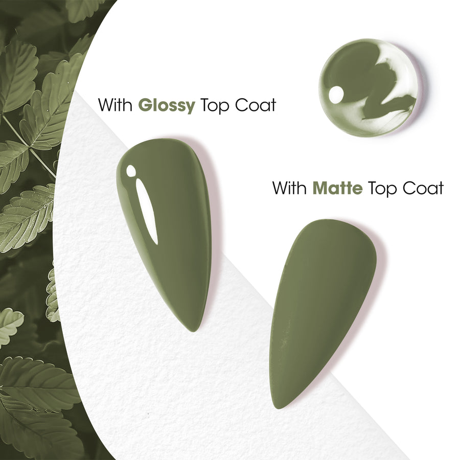 Gellen Gel Nail Polish, 18ml Sage Green Nail Polish Soak Off UV LED Nail Gel Polish Nail Art Manicure Salon at Home DIY Gel, Christmas Gifts for Women Girls