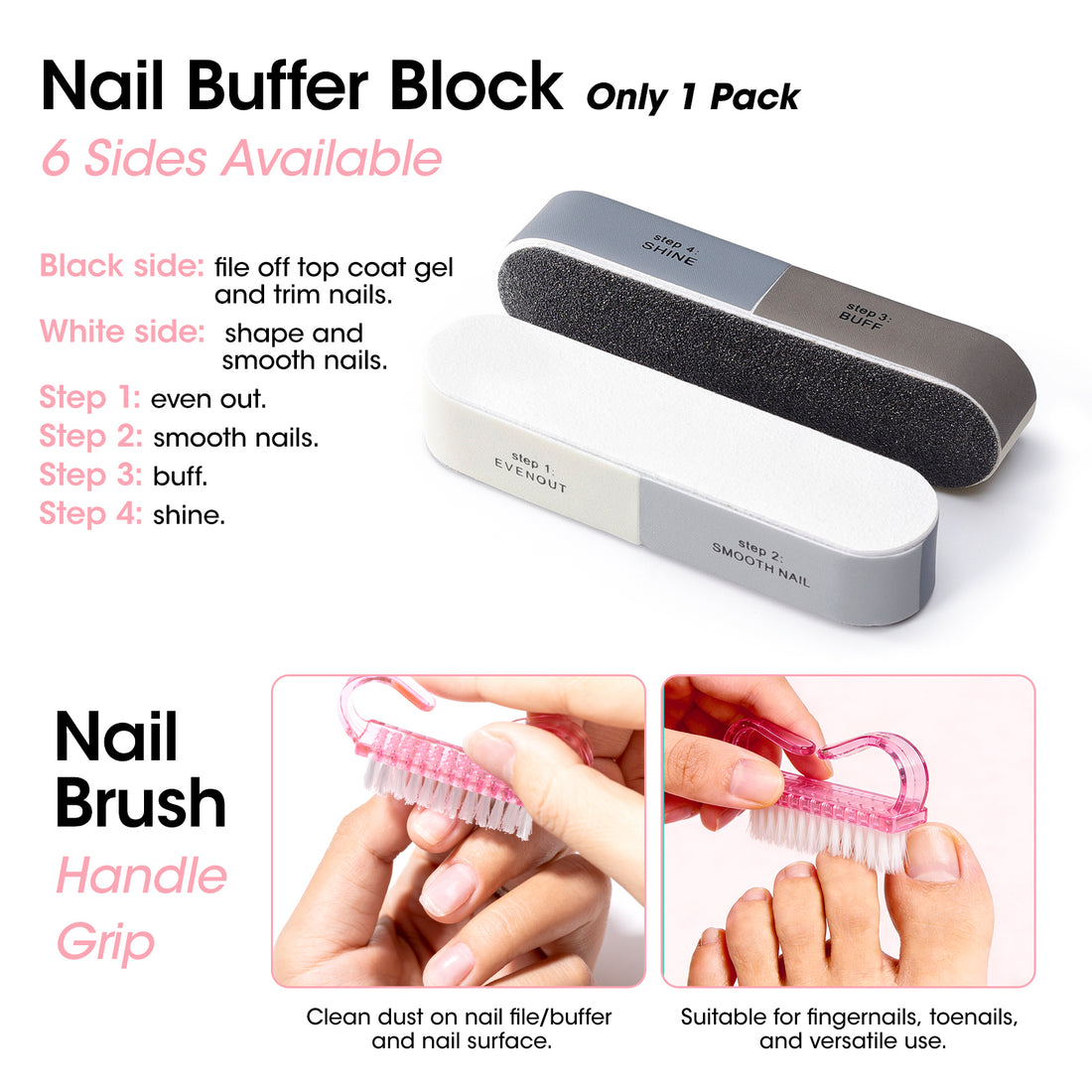 Gellen Nail Prep Kit, Nail Strengthener & Cuticle Care Set, 10PCS Nail Cleanser Pads, Nail File Buffer Block, Cuticle Oil Pen, Manicure Pedicure Tools Kit for Gel Nails, Acrylic Nail & Press on Nails