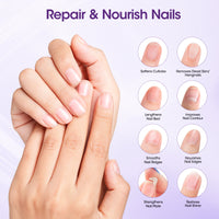 Gellen 4-in-1 Cuticle Pusher Pen with Micro-Dosin Oil, Ceramic Nail Pusher Oil Pen for Hangnails & Dry Nails, Nail Care Pen for Repair & Nourish Nails, Cuticle Remover & Cuticle Oil in a Pen
