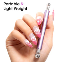 Gellen Cat Eye Magnet for Nails, Magnetic Nail Tool Kit with Double Ended Magnet Pen, Ball Magnets & French Tip Guide Plate for Cat Eye Gel Polish Nail Art