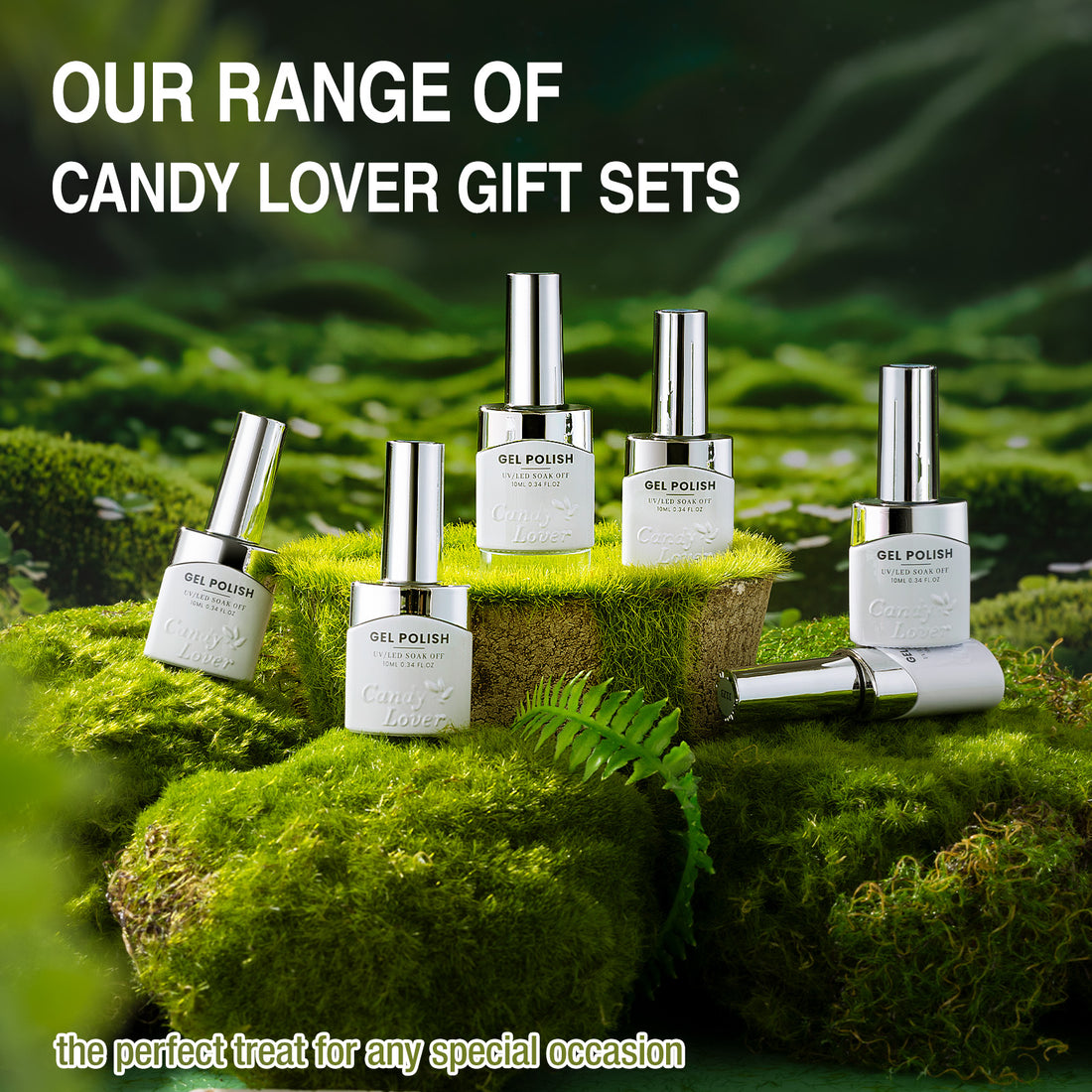 Candy Lover Nail Gel Polish, 6 Colors Summer Refresh Green Gel Polish Set, Soak Off UV LED Needed Nail Gel Set, Nail Art Gift for Women DIY Manicure