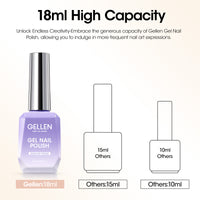 Gellen 18ML Cat Eye Gel Nail Polish, Apricot Color Gel Polish with Magnet Stick, Glitter Reflective Magnetic UV Gel Nail Polish for Nail Art Salon