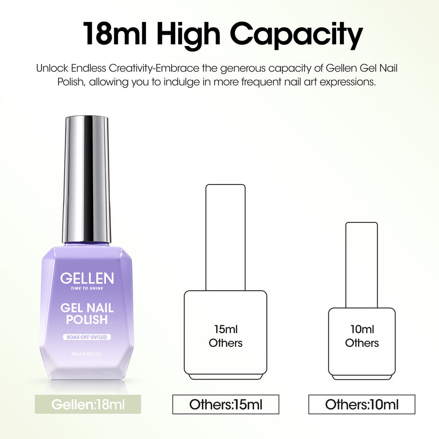 Gellen 18ML Cat Eye Gel Nail Polish, Summer Bug Color Gel Polish with Magnet Stick, Glitter Reflective Magnetic UV Gel Nail Polish for Nail Art Salon