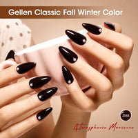 Gellen Quick Dry Nail Polish, 6Colors Wine Plum Dark Tone Gradient Collection Regular Nail Polish Set No UV Light Needed for Finger Toe & Fake Nails Home Salon DIY Nail Art