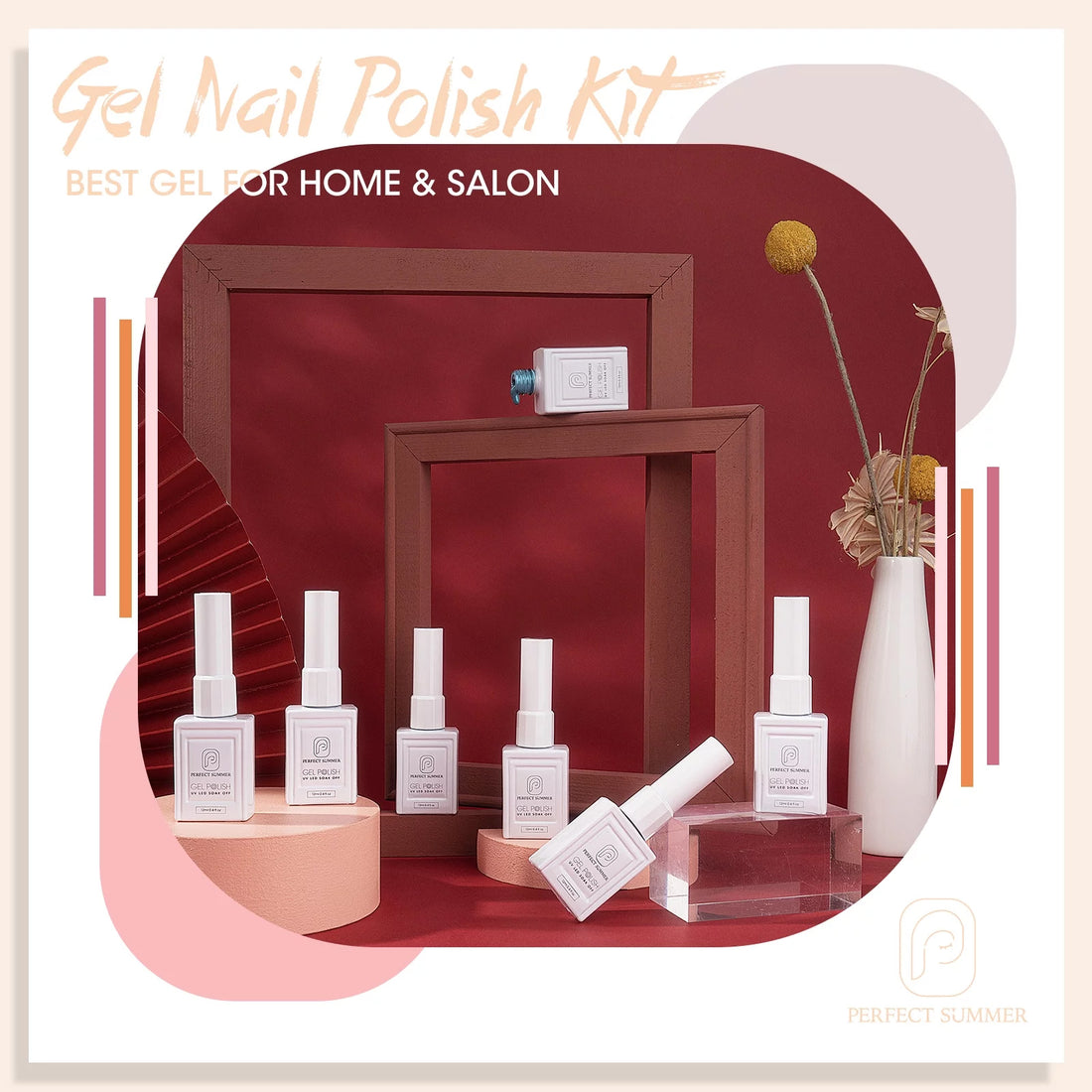 Perfect Summer Gel Nail Polish, 12 Colors Gel Polish Morandi Gray Nude Pink Soak Off UV Nail Polish Gel, Manicure DIY Salon Nail Art Gift for Women Girls